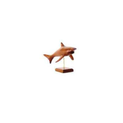 Animaux-Bois-Animaux-Bronzes propose Lasterne - Les miniatures sur socle - Le requin en chasse - 30 cm Last-ARE030S-R