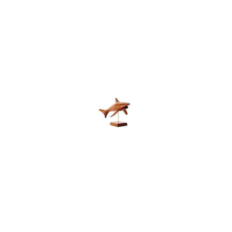 Animaux-Bois-Animaux-Bronzes propose Lasterne - Les miniatures sur socle - Le requin en chasse - 30 cm Last-ARE030S-R