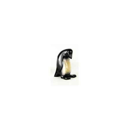 Décoration OiseauxLasterne-Miniature à poser-Le pingouin sur son nid - 27 cm - PI27-3R Artisan Français - art animalier bois
