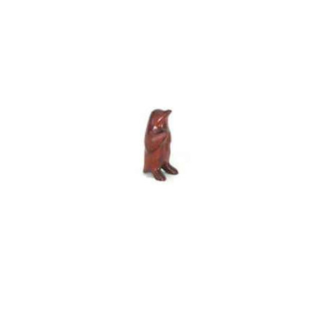 Décoration OiseauxLasterne-Miniature à poser-Le pingouin adulte - 17 cm - PI18-2R Artisan Français - art animalier bois