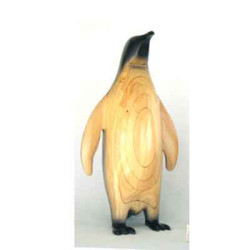 Décoration OiseauxLasterne-Ornementale-Le pingouin en arrêt - 90 cm - OPI090P Artisan Français - art animalier bois