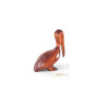 Décoration OiseauxLasterne-Ornementale-Le pélican à terre - 27 cm - OPE027R Artisan Français - art animalier bois