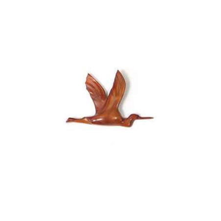 Décoration OiseauxLasterne - Les oiseaux en vol - Vol du héron - 30 cm - BHE030-2 Artisan Français - art animalier bois