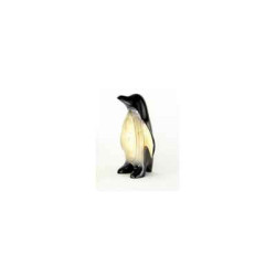 Décoration OiseauxLasterne-Miniature à poser-Le pingouin à l'arrêt - 27 cm - PI27-1R Artisan Français - art animalier bois