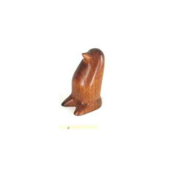 Décoration OiseauxLasterne-Miniature à poser-Le pingouin petit - 10 cm  - PI10-2R Artisan Français - art animalier bois