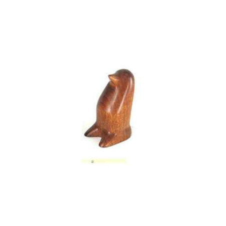 Décoration OiseauxLasterne-Miniature à poser-Le pingouin petit - 10 cm  - PI10-2R Artisan Français - art animalier bois