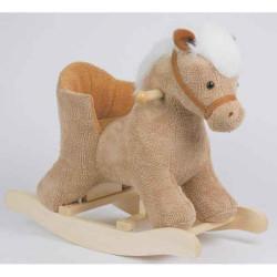 Décors Animaux en Bronze Cheval à bascule Histoire d'Ours bb avec siège et musique -HO1210