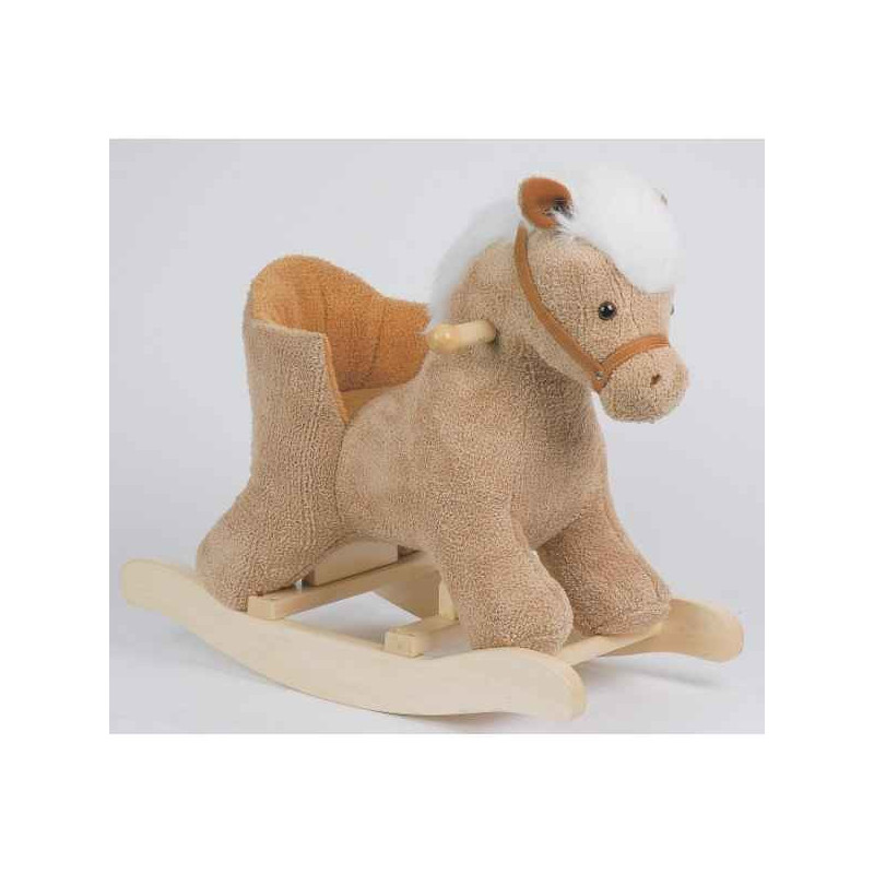 Décors Animaux en Bronze Cheval à bascule Histoire d'Ours bb avec siège et musique -HO1210