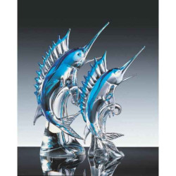 Animaux-Bois-Animaux-Bronzes propose Poisson en verre Formia -V45018