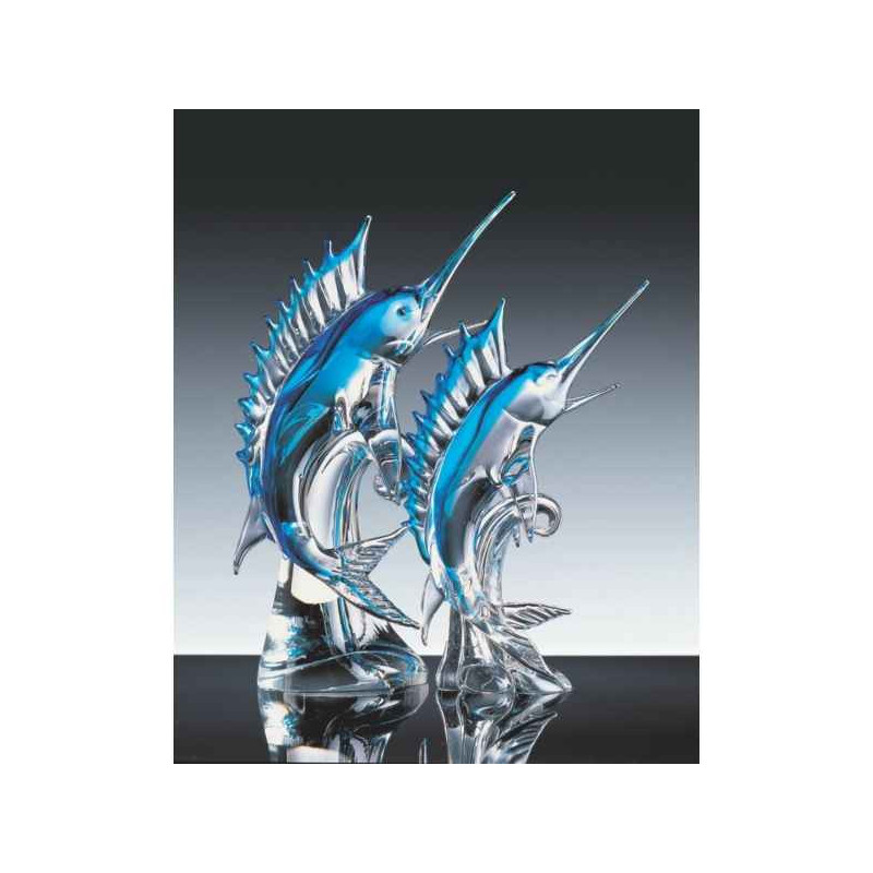 Animaux-Bois-Animaux-Bronzes propose Poisson en verre Formia -V45018