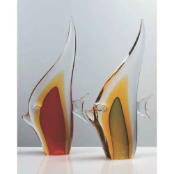 Animaux-Bois-Animaux-Bronzes propose Poisson en verre Formia -V02800