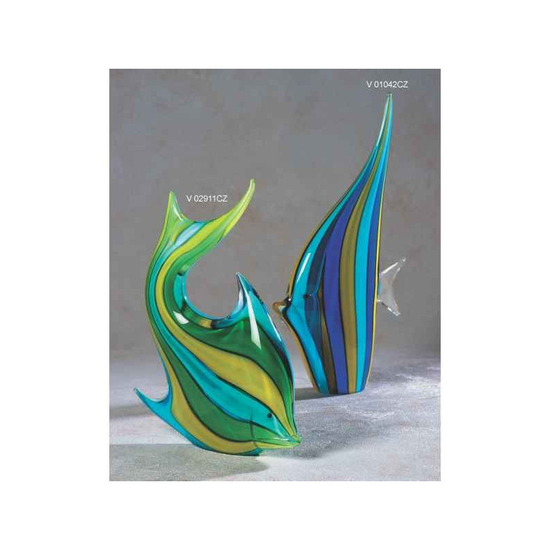 Animaux-Bois-Animaux-Bronzes propose Poisson en verre Formia -V02911CZ