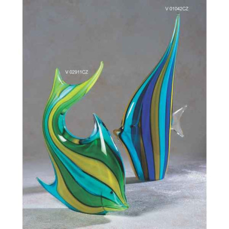 Animaux-Bois-Animaux-Bronzes propose Poisson en verre Formia -V02911CZ