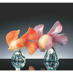 Animaux-Bois-Animaux-Bronzes propose Poisson tropical en verre Formia -V43002