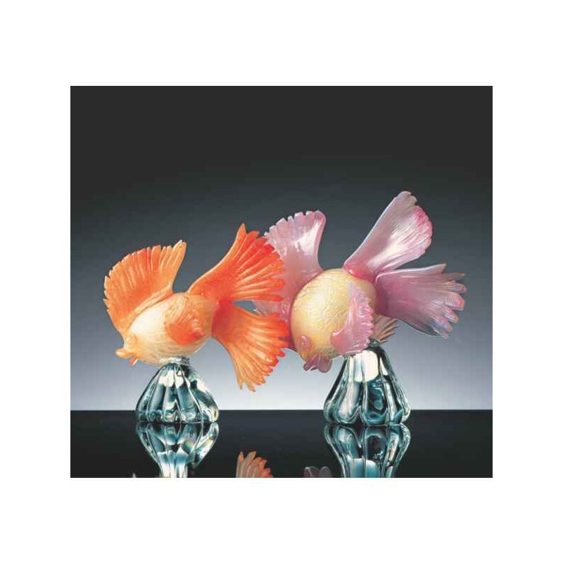 Animaux-Bois-Animaux-Bronzes propose Poisson tropical en verre Formia -V43002