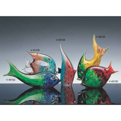 Animaux-Bois-Animaux-Bronzes propose Poisson en verre Formia -V45105