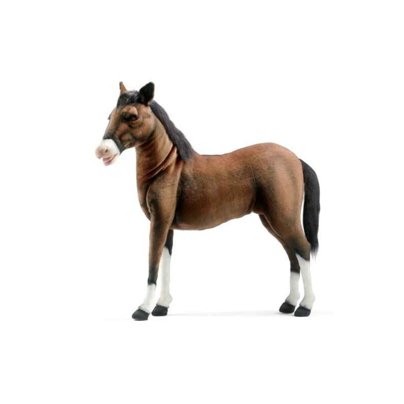 Peluche Cheval de trait Clydesdale poulain Anima-5095