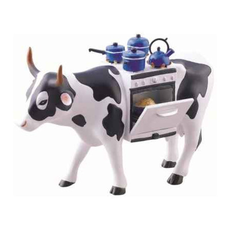 Animaux de la ferme Vache front range CowParade céramique taille M