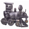 Animaux de la ferme Cow parade -wisconsin 2006, artiste brad nellis, distillery design studio - moo choo-all aboard!-47803