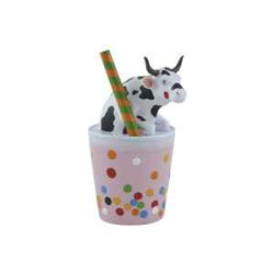 Animaux de la ferme Petite vache tsai chiehhsin ji lingyu bubble milk tea CowParade résine taille S