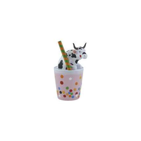 Animaux de la ferme Petite vache tsai chiehhsin ji lingyu bubble milk tea CowParade résine taille S