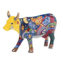 Animaux de la ferme Vache sampa sem parar CowParade céramique taille M