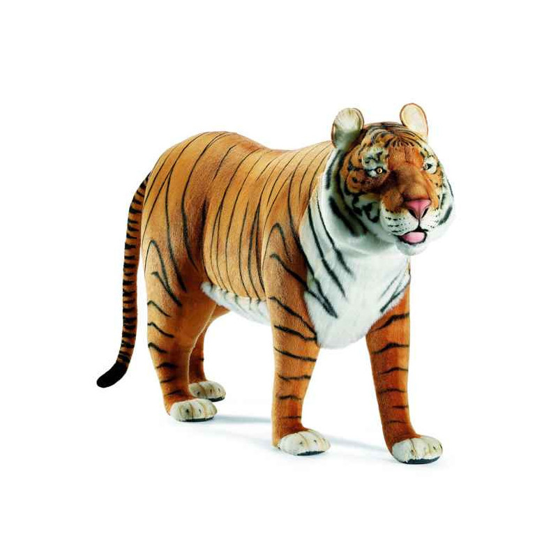 Félin Tigre brun à 4 pattes 160 cm peluche animalière - 4329