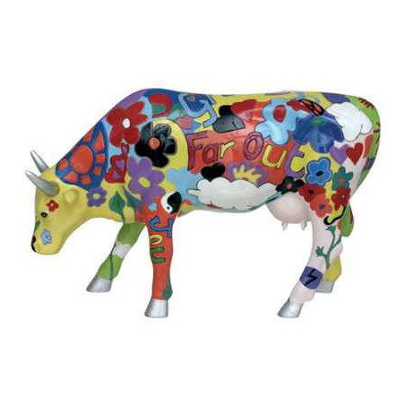 Animaux de la ferme Petite vache Groovy moo CowParade résine taille S