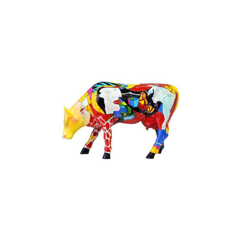 Animaux de la ferme Petite vache Hommage to Picowso\'s African Period CowParade résine taille S