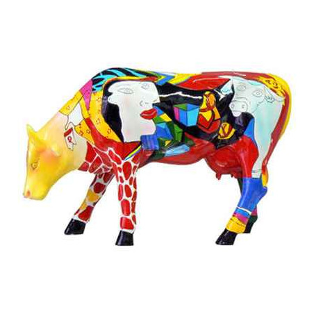 Animaux de la ferme Petite vache Hommage to Picowso\'s African Period CowParade résine taille S