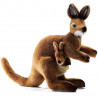 Animaux sauvage Wallaby avec bébé 35 cm peluche animalière -2782