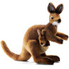 Anima   Peluche wallaby avec bébé 35 cm   2782