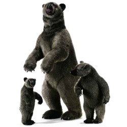 Animaux-Bois-Animaux-Bronzes propose Grizzly dressé 150 cm peluche animalière -3626