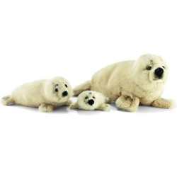 Animaux marins Phoque écru 50 cm peluche animalière -3900