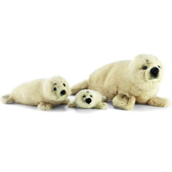 Animaux marins Phoque écru 23 cm peluche animalière -1624