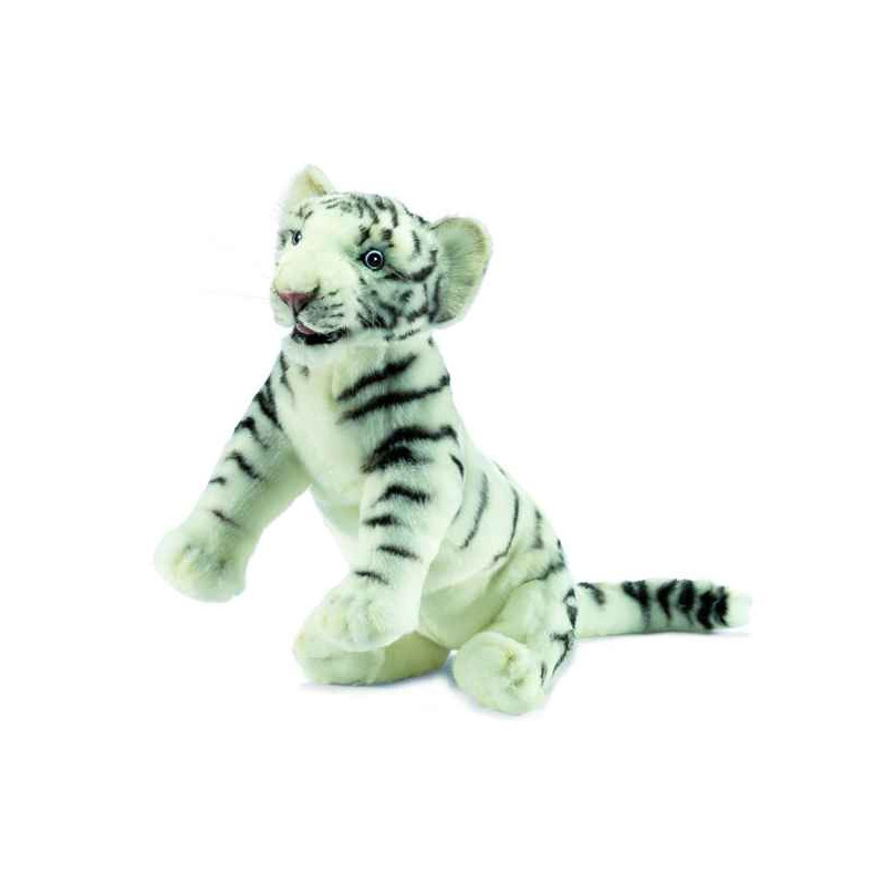 Félin Tigre blanc \"insolent\" 38 cm peluche animalière -4761