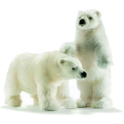 Animaux-Bois-Animaux-Bronzes propose Ours polaire dressé 44 cm peluche animalière -4964