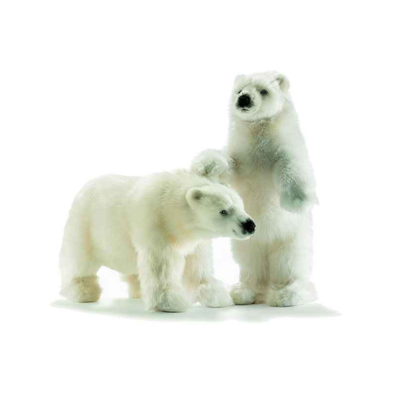 Animaux-Bois-Animaux-Bronzes propose Ours polaire dressé 44 cm peluche animalière -4964