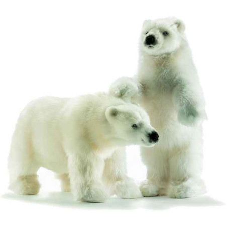 Animaux-Bois-Animaux-Bronzes propose Ours polaire dressé 44 cm peluche animalière -4964