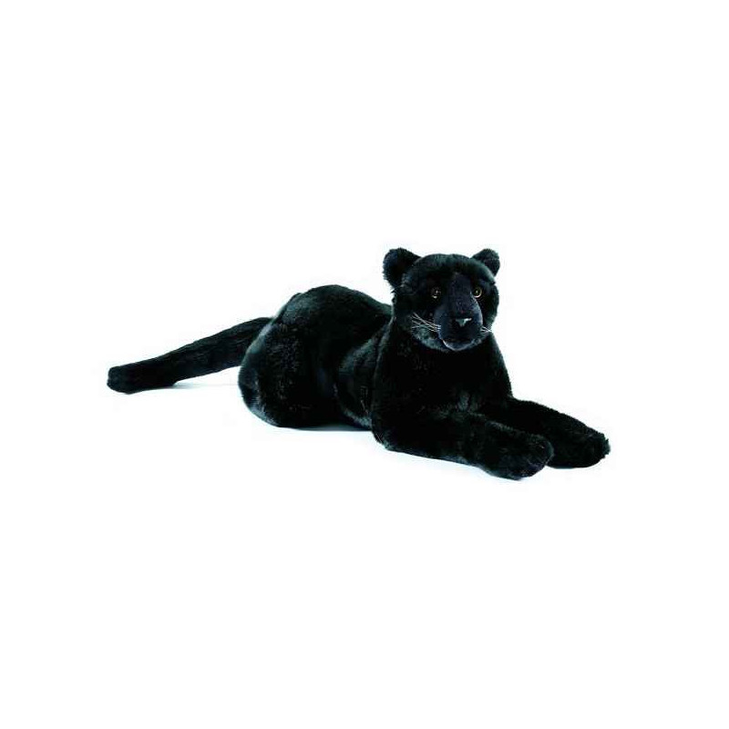 Félin Panthère noire couchée 35 cm peluche animalière -1619