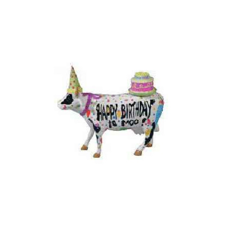 Animaux de la ferme Cow Parade -West Hartford 2003, Artiste Juan Andreu, Mike Dowdall -Happy birthday to Moo-47331
