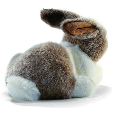 Animaux de la ferme Lapin couché blanc beige  24 cm peluche animalière -1616