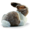 Animaux de la ferme Lapin couché blanc beige  24 cm peluche animalière -1616