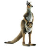 Animaux sauvage Kangourou avec bébé 100 cm peluche animalière -3235