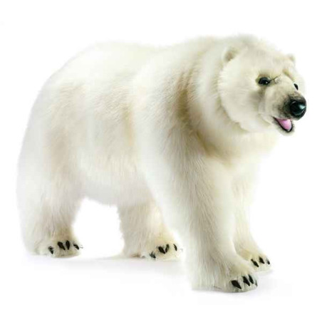 Animaux-Bois-Animaux-Bronzes propose Ours polaire à 4 pattes 105 cm peluche animalière -4446