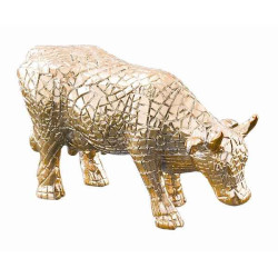 Animaux de la ferme Petite vache margaret pedrotti mira moo (gold) CowParade résine taille S