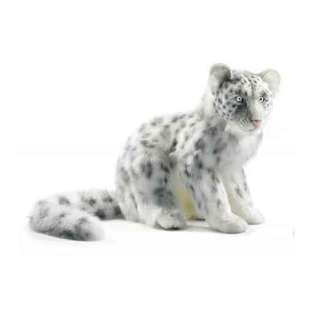Peluche léopard des neiges assis 40cmh/45cml anima   4355