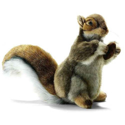 Animaux de la forêt Écureuil dressé 23 cm peluche animalière -3745