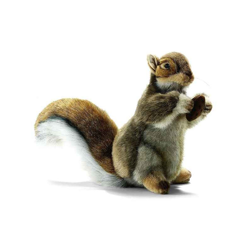 Animaux de la forêt Écureuil dressé 23 cm peluche animalière -3745