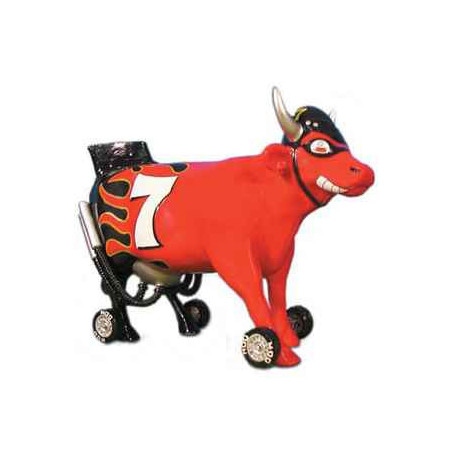 Animaux de la ferme Petite vache Nacow Stockyard Racecow CowParade résine taille S